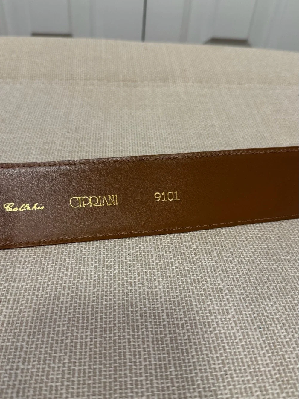 Vintage Cipriani Tan Leather Belt Women’s Size Small